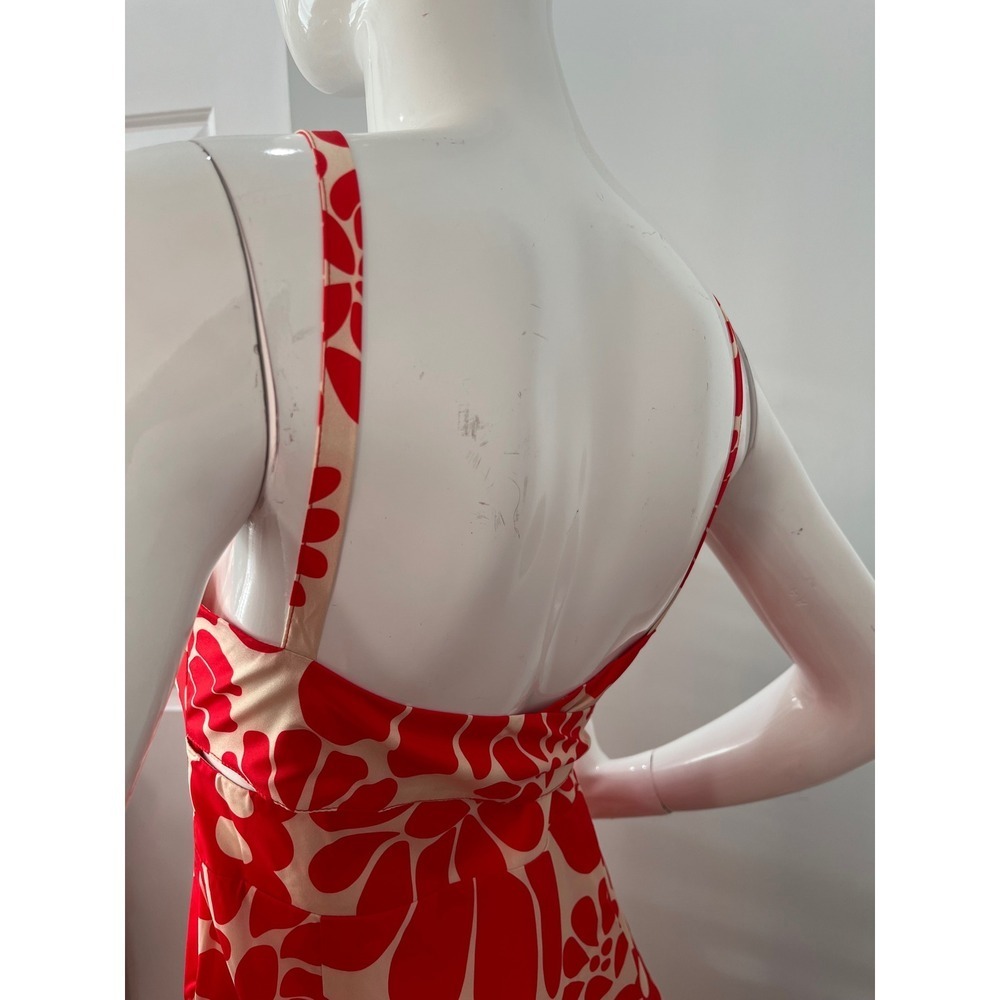 Commense Red Floral Maxi Dress Sleeveless Summer A-Line Flowy Sundress Size S - Picture 7 of 9